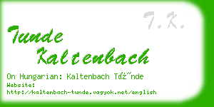 tunde kaltenbach business card